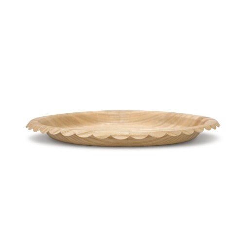 ● Eco-Friendly Innovation Wood Plate_Round (M)_15 ea / 1box